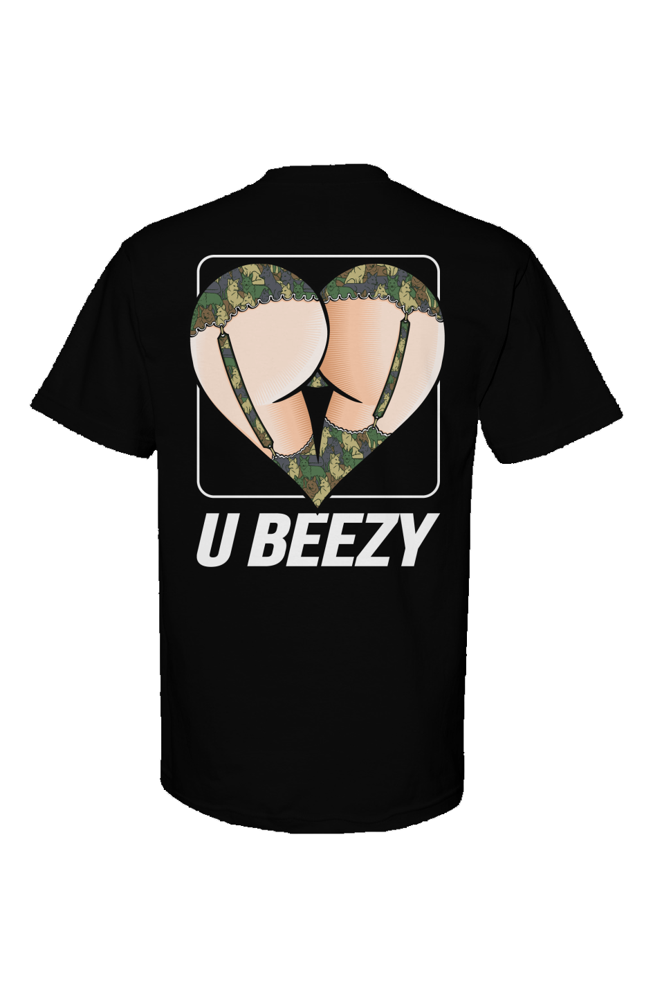 Coyote Camo Heart Butt U BEEZY Tee