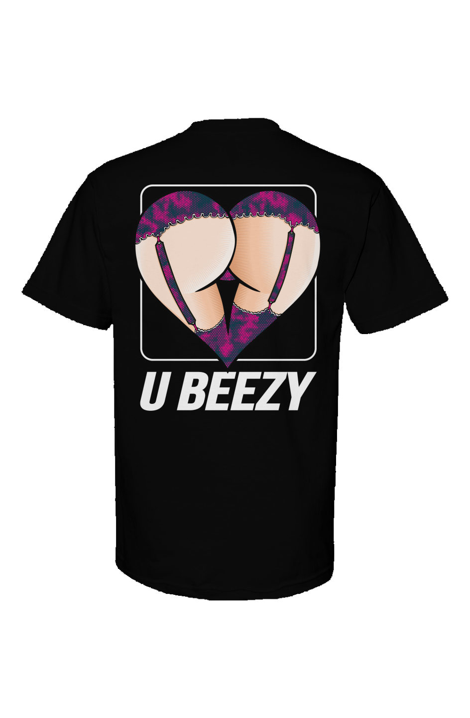Pink Camo Heart Butt U BEEZY Tee