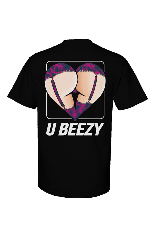 Pink Camo Heart Butt U BEEZY Tee