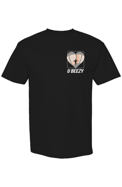 Strip illusion Heart Butt U BEEZY Tee
