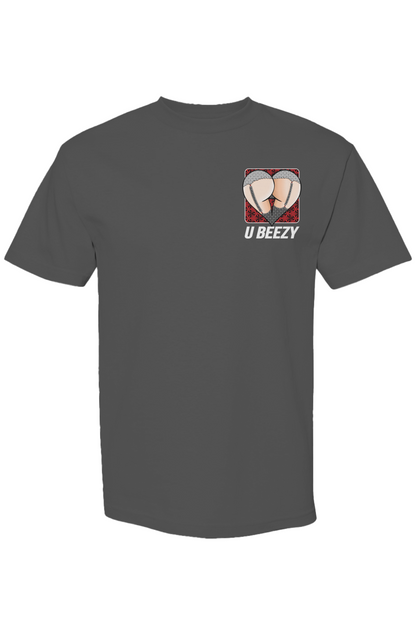 BLK/WHT illusion Checker U BEEZY Heart Butt Graphic Tee