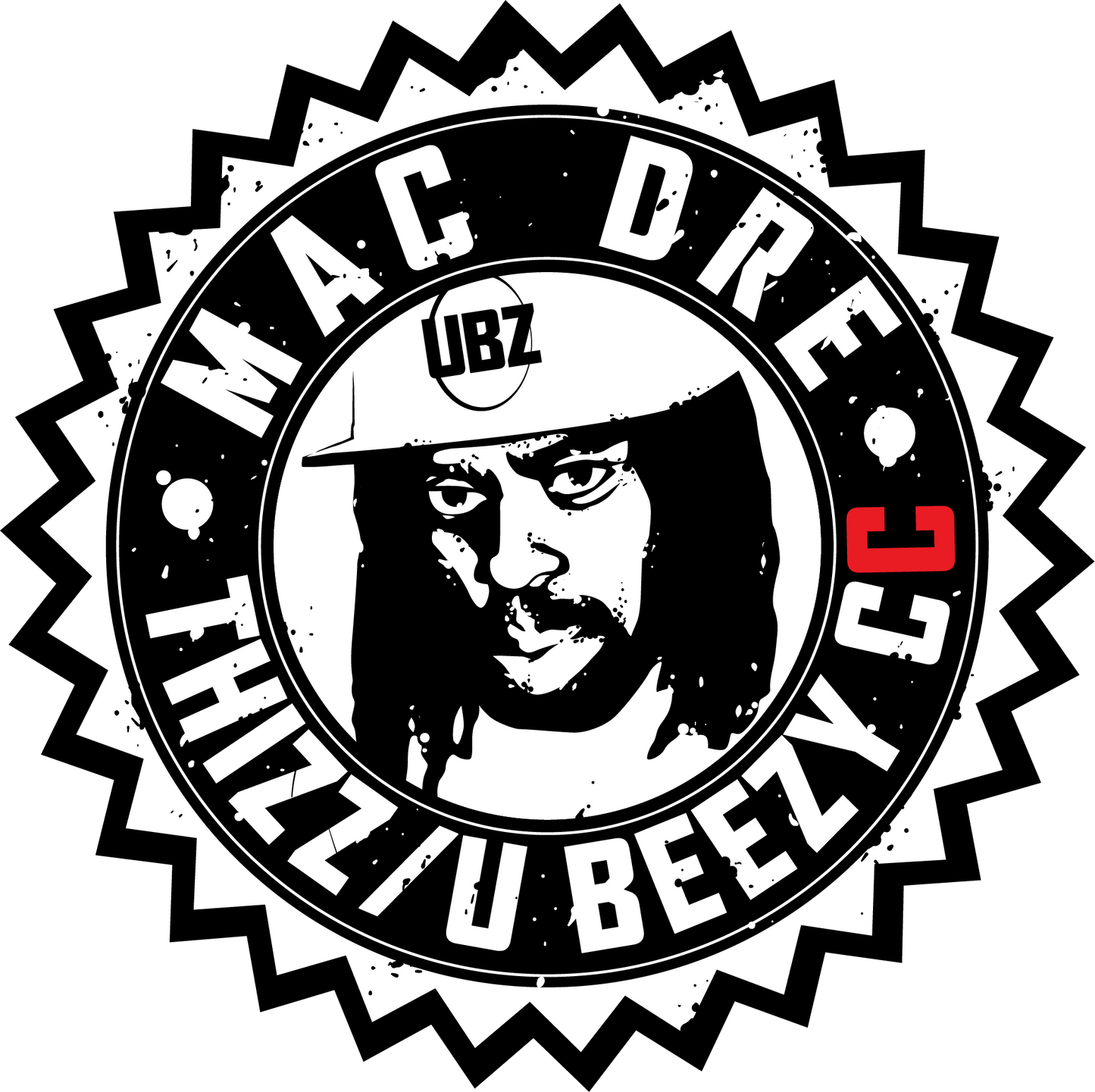 Mac Dre Stamp U BEEZY Tie Dye Crop hoodie