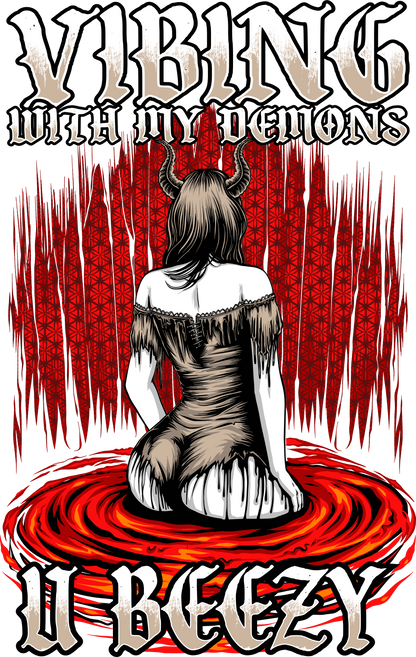 Vibing With My Demons U BEEZY Graphic Tee